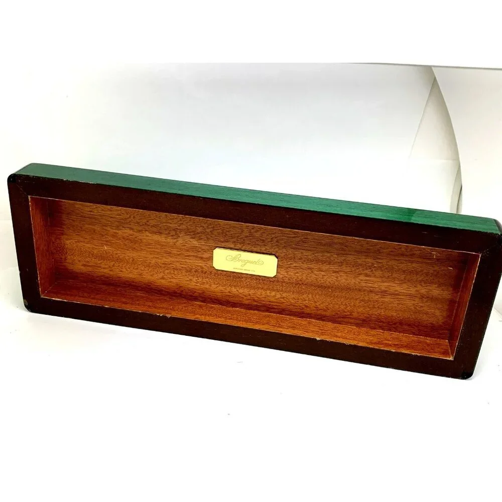 Breguet Watch Box Presentation Green Lacquered Wooden Display Empty Rare